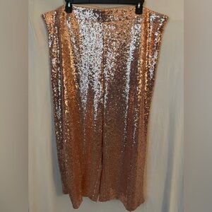 Sequin Women's Pants in Rose Gold